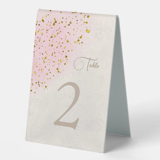 faux glitter table number (Front)