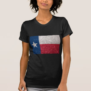 Faux Glitter Texas flag T-Shirt