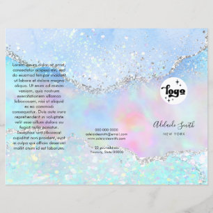 faux glitter trifold brochure