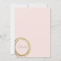 Faux Gold Abstract Circle Design with Name