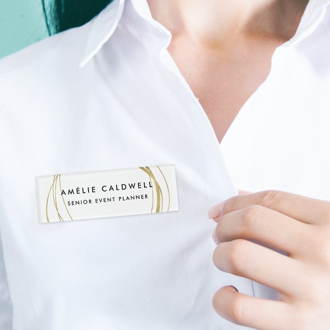 Faux Gold Abstract Name Tag (Creator Uploaded)