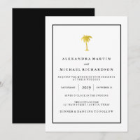 Faux Gold and Black Palm Tree | Glam Wedding