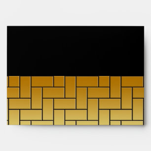 Faux Gold Black Envelope