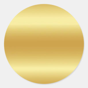 Faux Gold Blank Template Classic Round Sticker