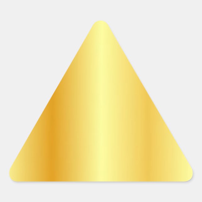 Faux Gold Blank Template Elegant Modern Custom Triangle Sticker (Front)