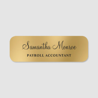 Faux Gold Blur Name Tag