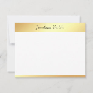 Faux Gold Calligraphy Script Template Modern