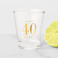 Faux Gold Cheers to 40 Years Birthday