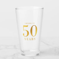 Faux Gold Cheers to 50 Years Birthday