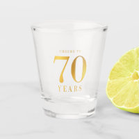 Faux Gold Cheers to 70 Years Birthday