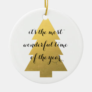 Faux gold Christmas tree Ceramic Tree Decoration