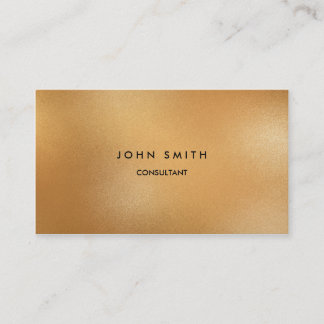 Faux Gold Classic, Simple, Two-Sided Business Card