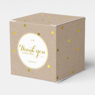 Faux Gold Confetti Dots Favour Box