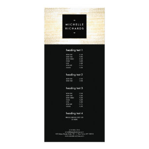 Faux Gold Confetti Dots Pattern Modern Rack Card