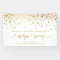 Faux Gold Confetti Dots Wedding Welcome Banner