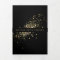 Faux Gold Confetti on Black Brochure