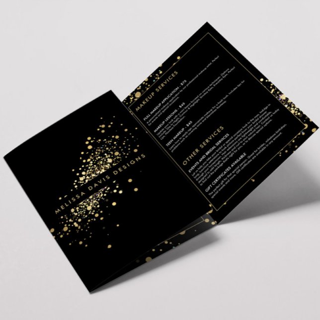 Faux Gold Confetti on Black Brochure (Creator Uploaded)