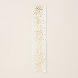 Faux Gold Confetti White Glam Scarf<br><div class="desc">Deck the halls and yourself too with this chic holiday chiffon scarf. This design features a white background with faux gold confetti sprinkled around. The perfect gift for that special woman in your life. Designed by world renowned artist © Tim Coffey.</div>