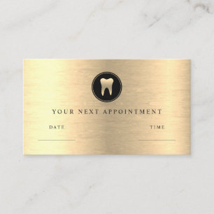 Faux Gold Dental Appointment Card