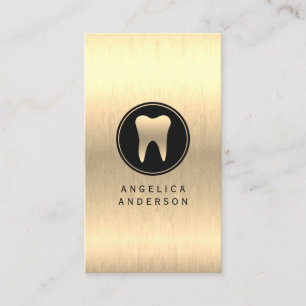 Faux Gold Dental Business Card