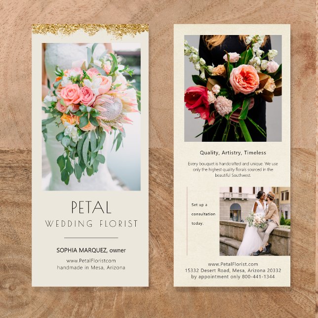 Faux Gold Dip Creative Marketing Rack Card (Creator Uploaded)