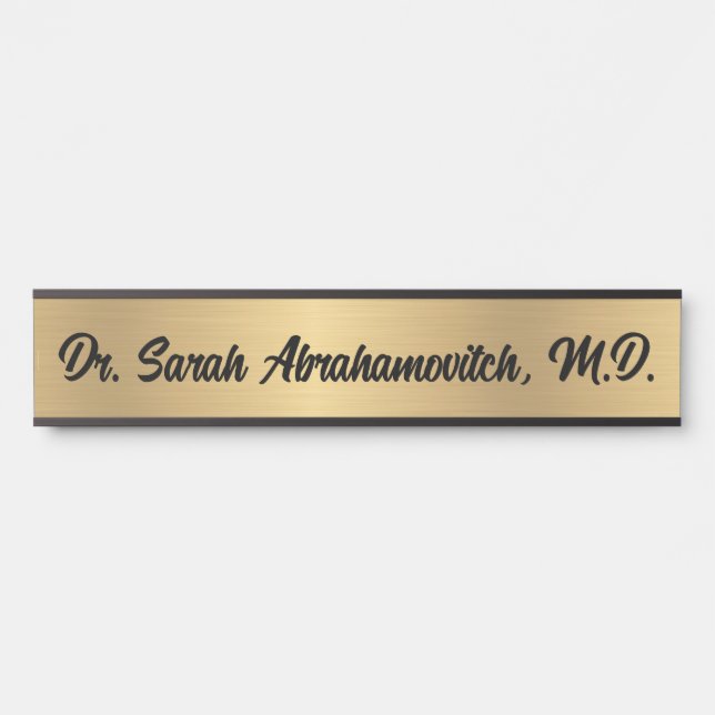 Faux Gold Doctor Doctor's Office Door Sign (Front)