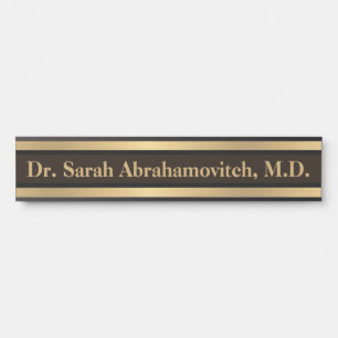 Faux Gold Doctor Doctor's Office Door Sign