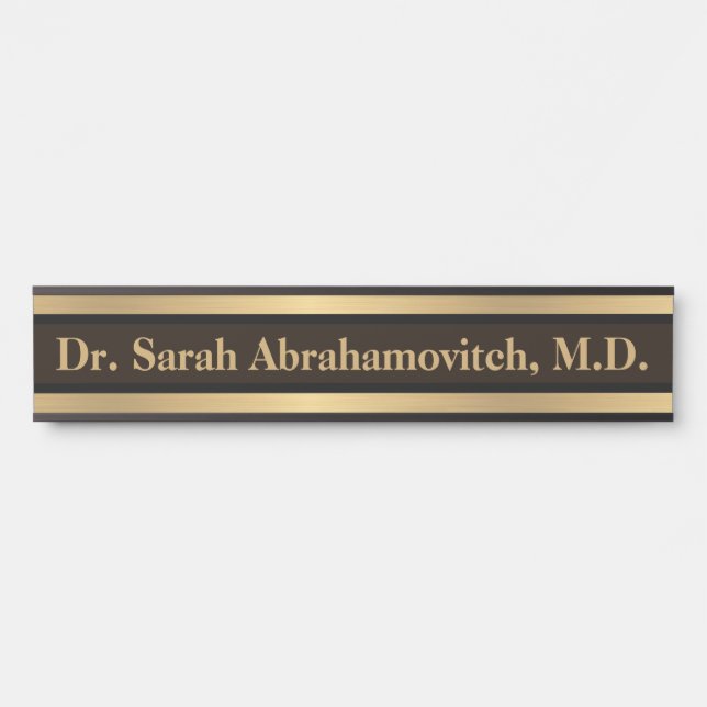 Faux Gold Doctor Doctor's Office Door Sign (Front)