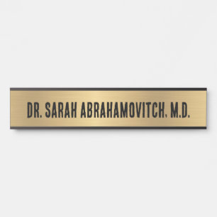 Faux Gold Doctor Doctor's Office Door Sign
