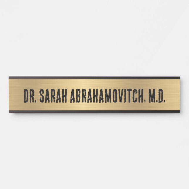 Faux Gold Doctor Doctor's Office Door Sign (Front)