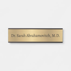 Faux Gold Doctor Doctor's Office Door Sign