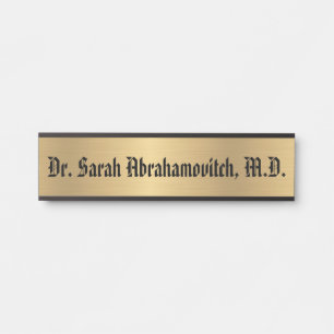 Faux Gold Doctor Doctor's Office Door Sign