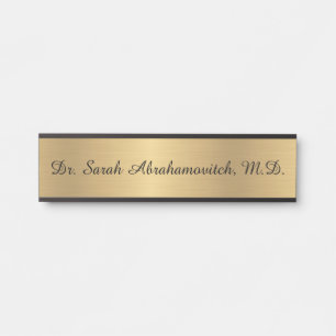 Faux Gold Doctor Doctor's Office Door Sign
