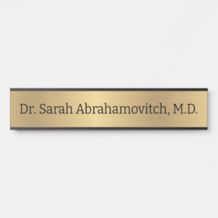 Faux Gold Doctor Doctor's Office Door Sign