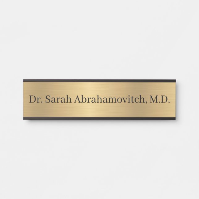 Faux Gold Doctor Doctor's Office Door Sign (Front)