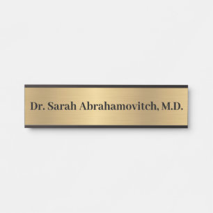 Faux Gold Doctor Doctor's Office Door Sign