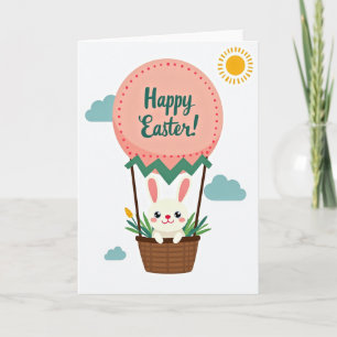 Faux Gold Easter Balloon Ride Card