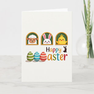 Faux Gold Easter Friends Card