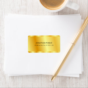 Faux Gold Elegant Glamour Custom Template Label