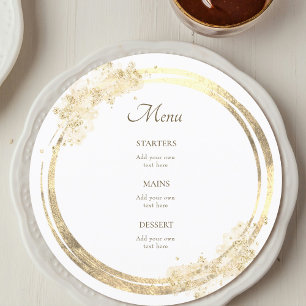 faux gold elegant Menu
