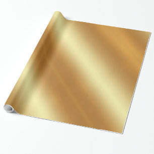 Faux Gold Elegant Modern Golden Glossy Gift Wrapping Paper
