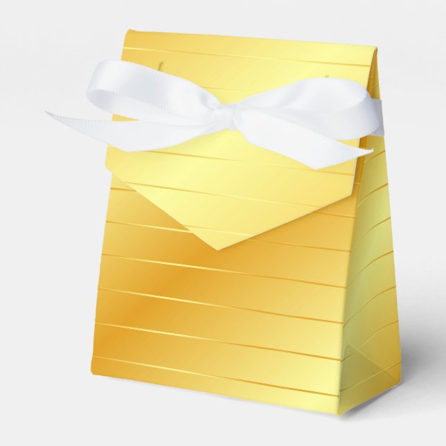 Faux Gold Elegant Modern Trendy Template Glossy Favour Box (Front Side)