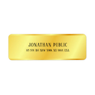 Faux Gold Elegant Modern Trendy Template Return