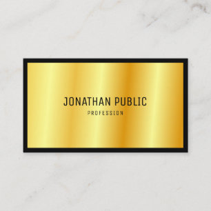 Faux Gold Elegant Professional Modern Template Business Card