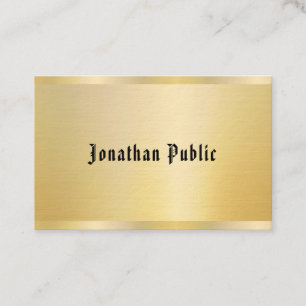Faux Gold Elegant Vintage Template Classic Text Business Card