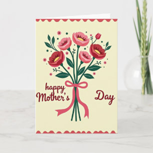Faux Gold Floral Happy Day Card