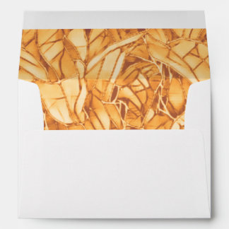 Faux Gold Floral Wedding Adress  Envelope