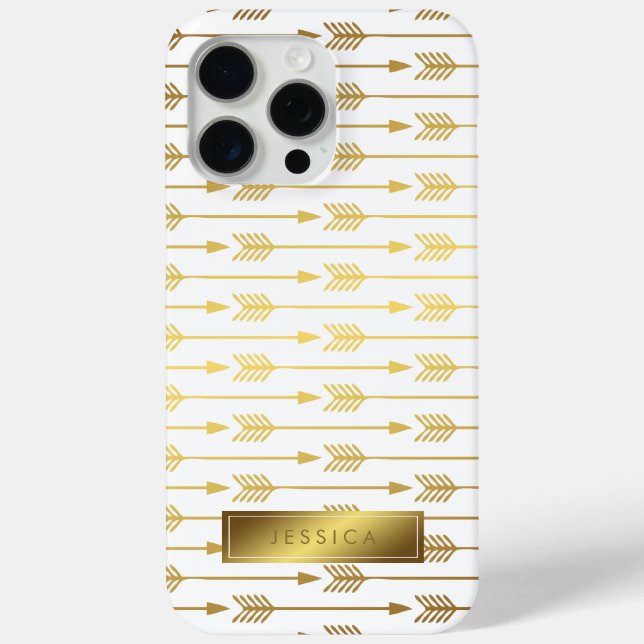Faux Gold Foil Arrows Pattern Case-Mate iPhone Case (Back)