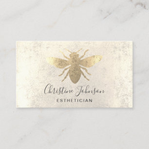 FAUX gold foil bee logo Business Card