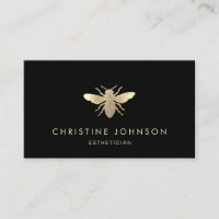 faux gold foil bee logo